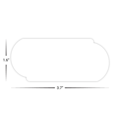 Custom Plastic 3.7" x 1.6" Two Rounded Edge Cards