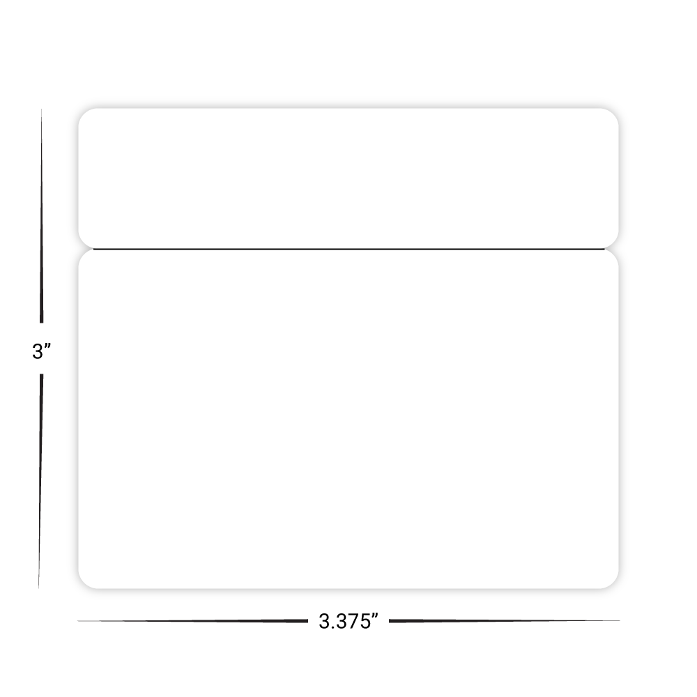 Custom Plastic 3.375" x 2.125" Cards With Snap Off Top