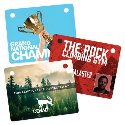 Custom Plastic 3.5" x 2.75" Two Hole Tags