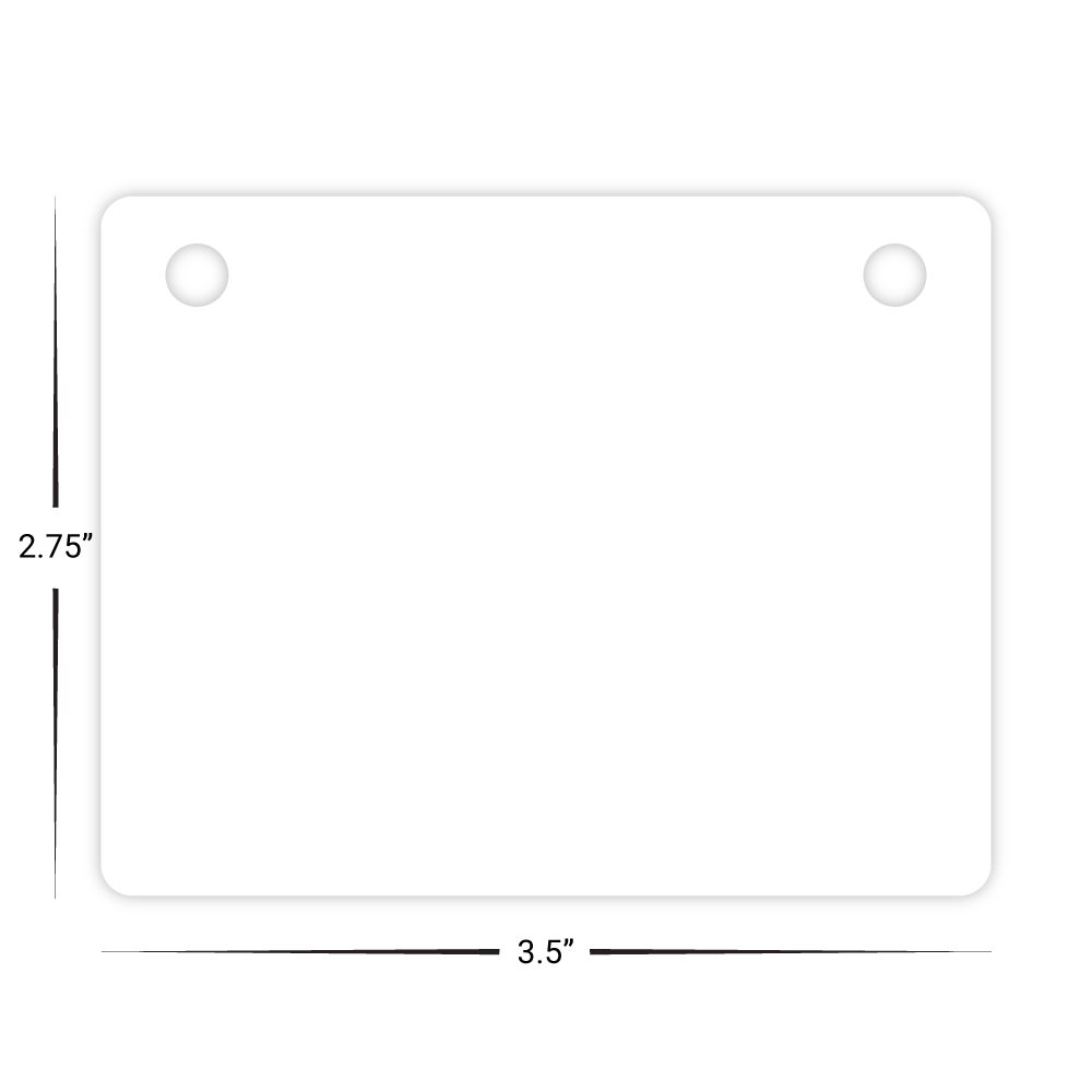 Custom Plastic 3.5" x 2.75" Two Hole Tags