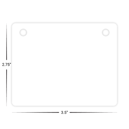 Custom Plastic 3.5" x 2.75" Two Hole Tags