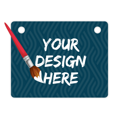 Custom Plastic 3.5" x 2.75" Two Hole Tags