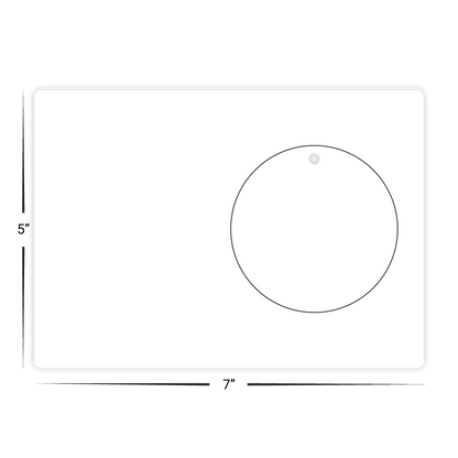 Custom Plastic 5" x 7" Card with Punch-Out Circle Key Tag Combo