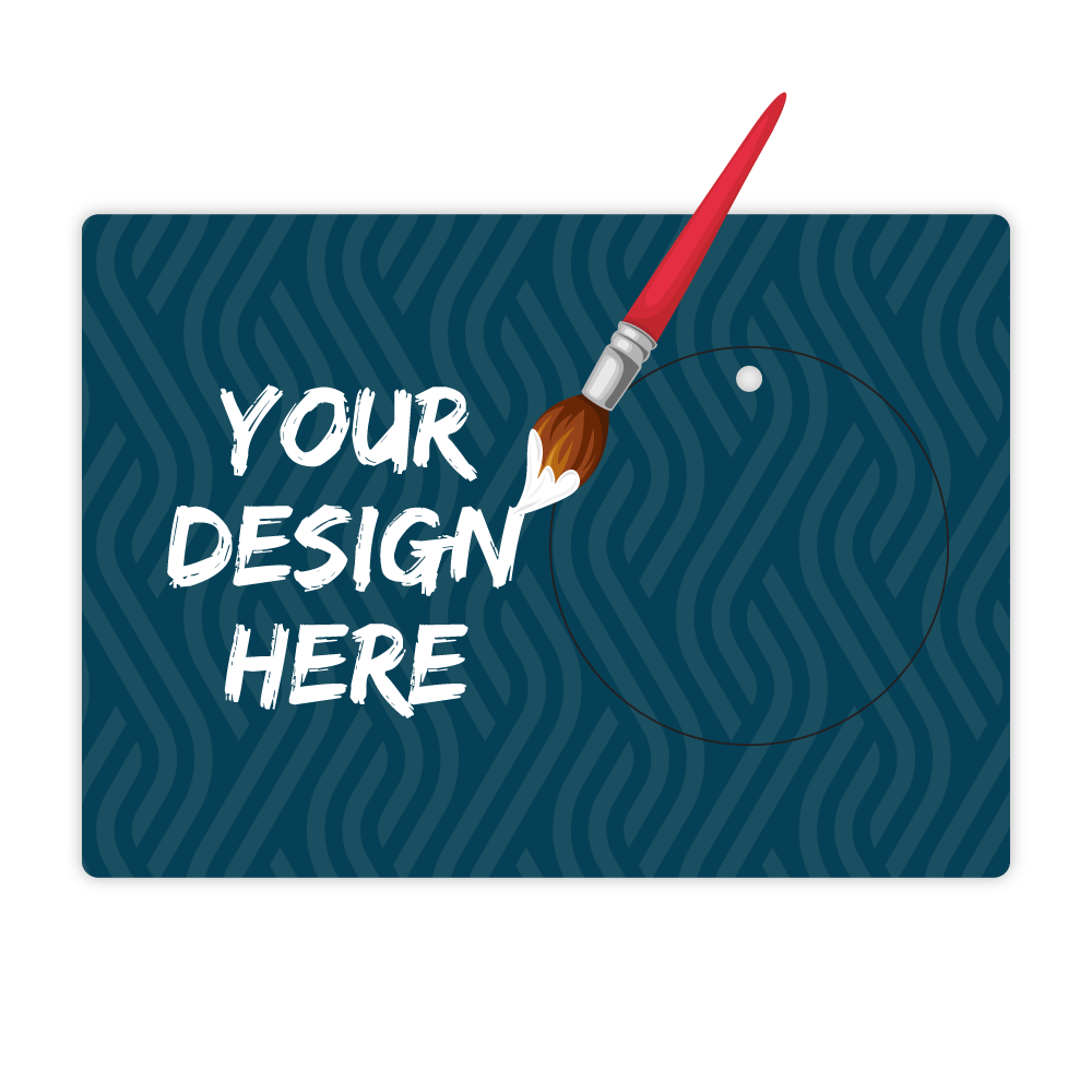 Custom Plastic 5" x 7" Card with Punch-Out Circle Key Tag Combo