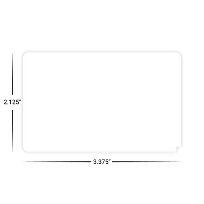 Custom Plastic 3.375" x 2.125" Corner Notch Cards