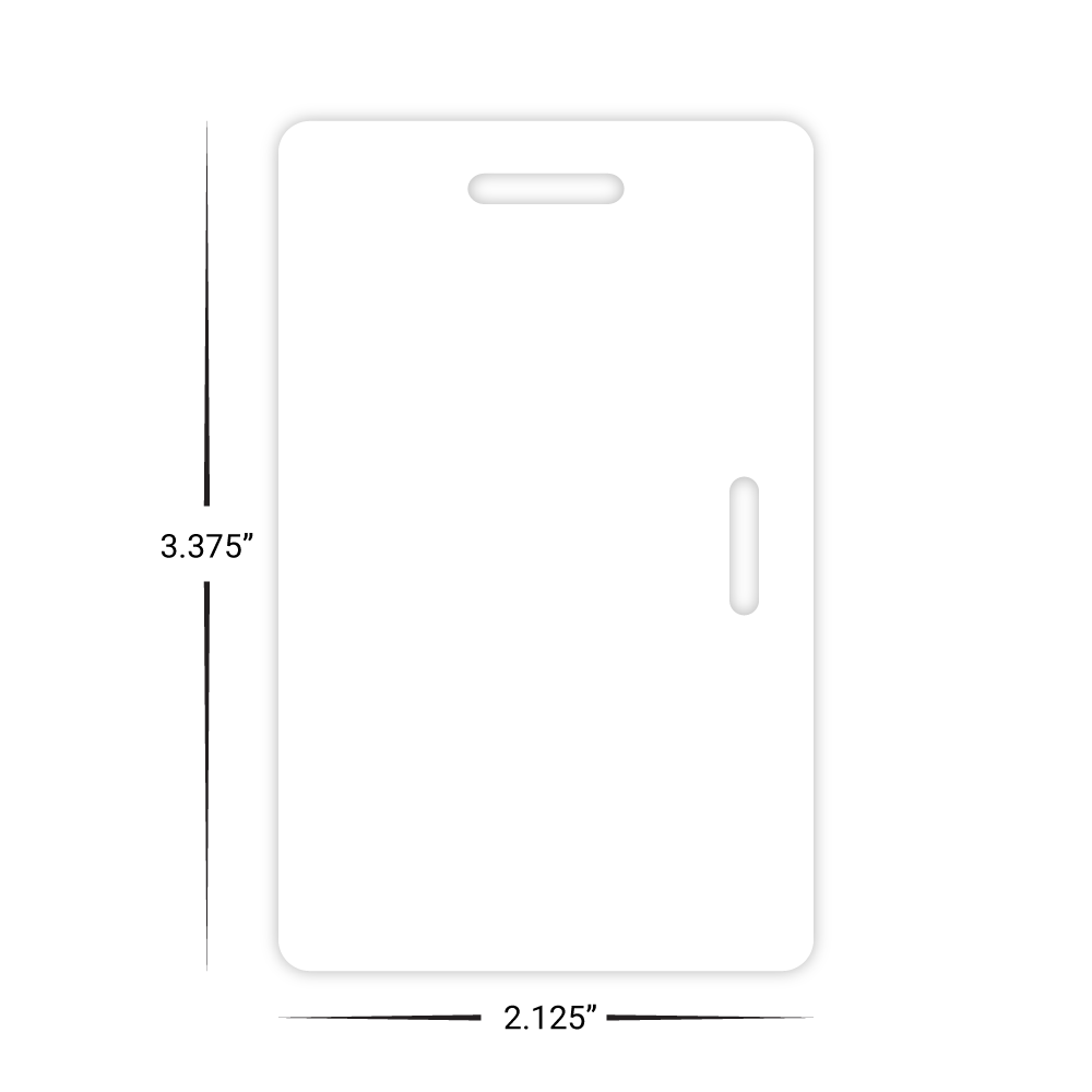 Custom Plastic 3.375" x 2.125" Two Slot Badges