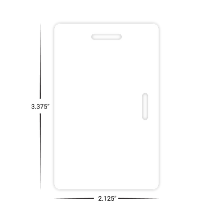 Custom Plastic 3.375" x 2.125" Two Slot Badges
