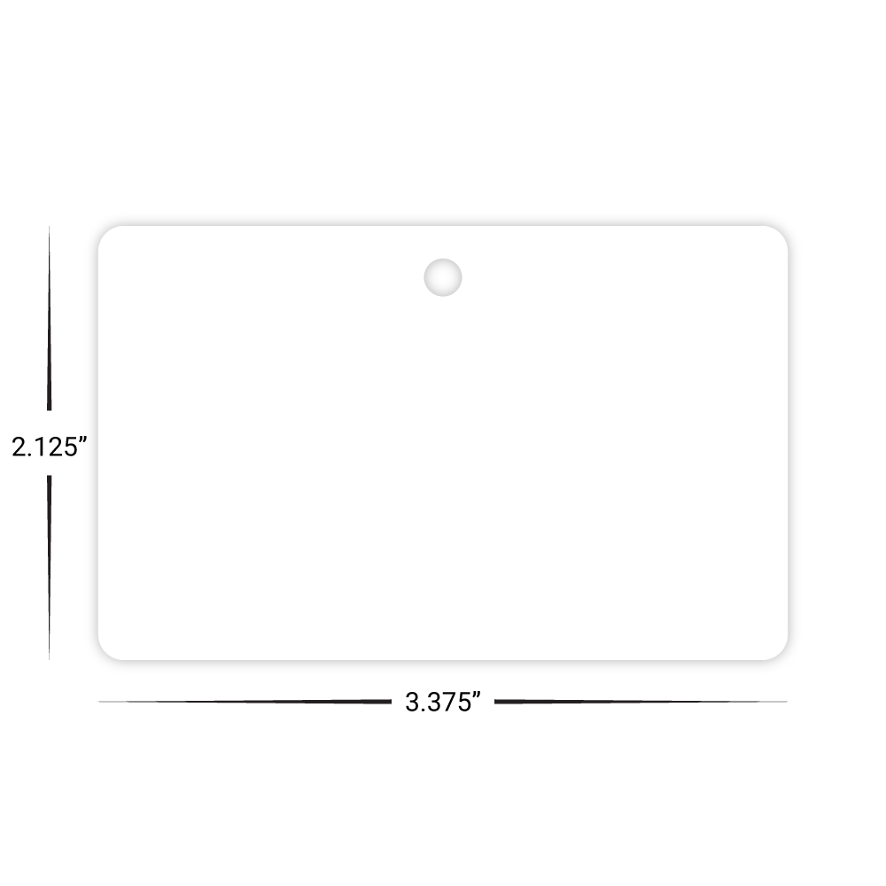 Custom Plastic 3.375" x 1.375" Horizontal Badges