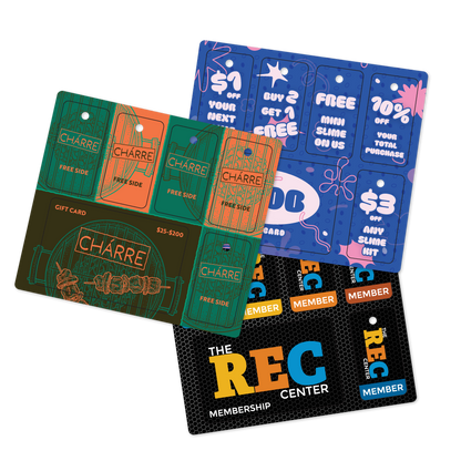 Custom Plastic 5 Punch-Out Key Tag and 1 Card Combo