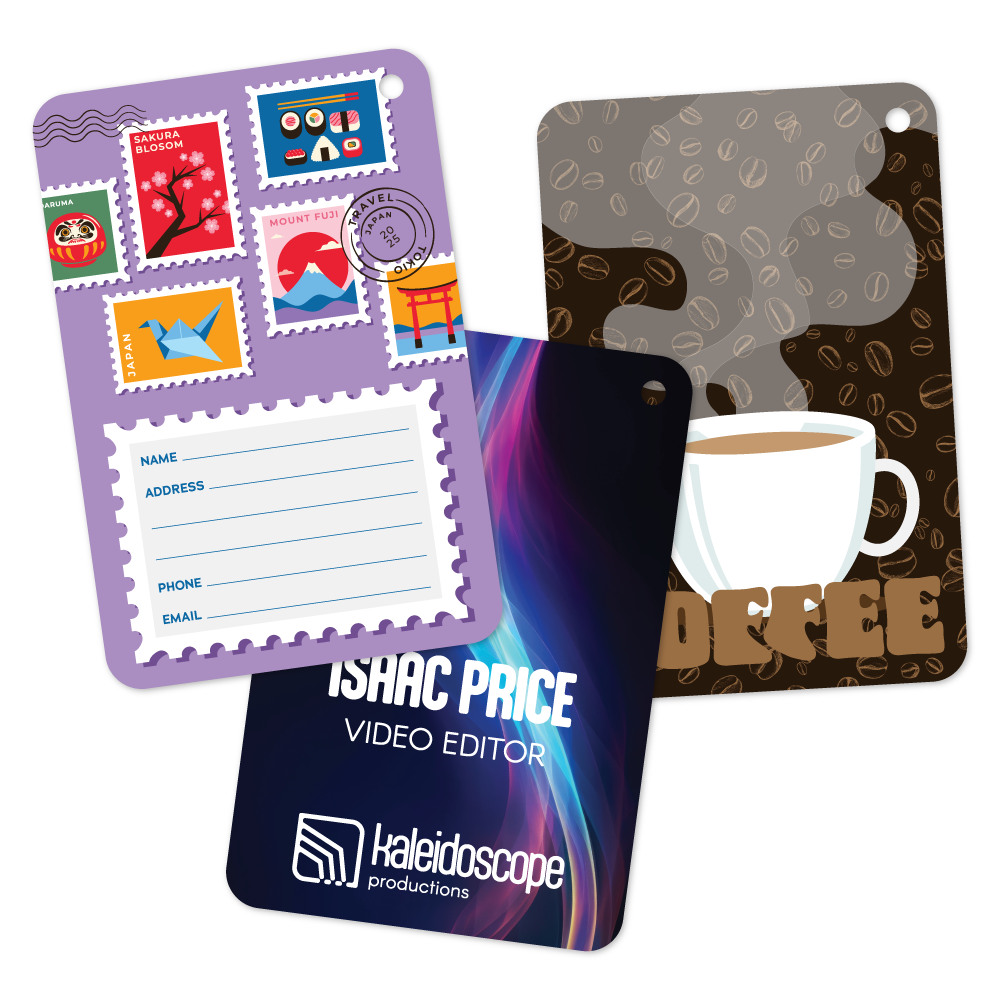 Custom Plastic 4" x 6" Rounded Tags with Hole
