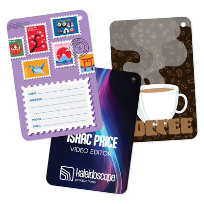 Custom Plastic 4" x 6" Rounded Tags with Hole