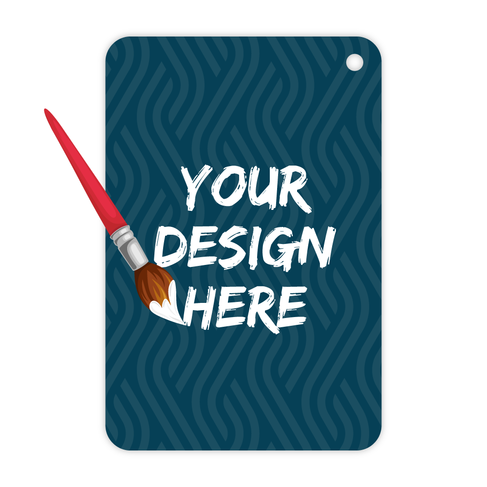Custom Plastic 4" x 6" Rounded Tags with Hole