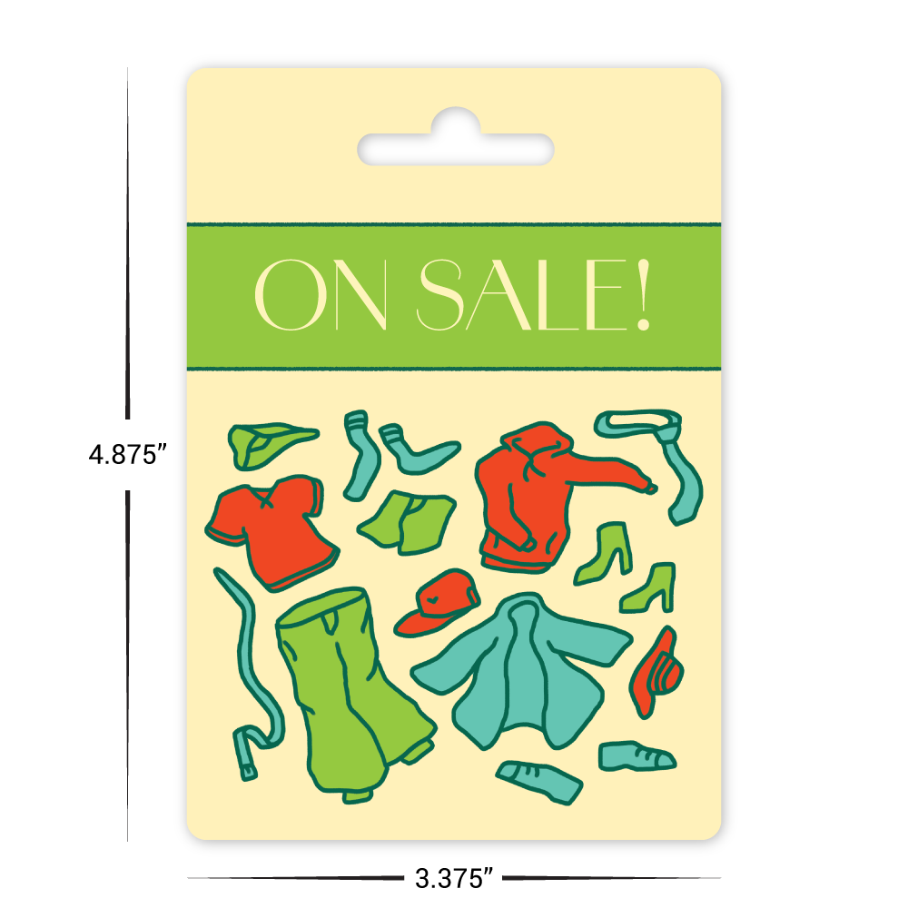 Custom Plastic 3.375" x 4.875" Cards with Sombrero Punch-Out Hanger