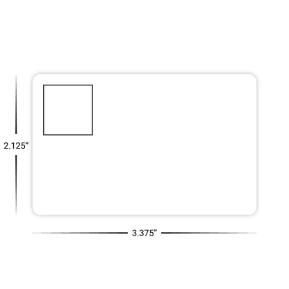 Custom Plastic 3.375" x 2.125" Cards with Punch-Out Square