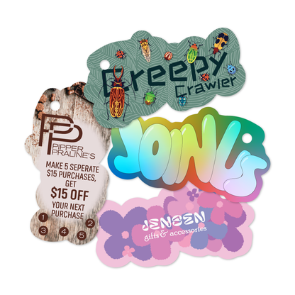 Custom Plastic 2" x 1.125" Character Shape Key Tags