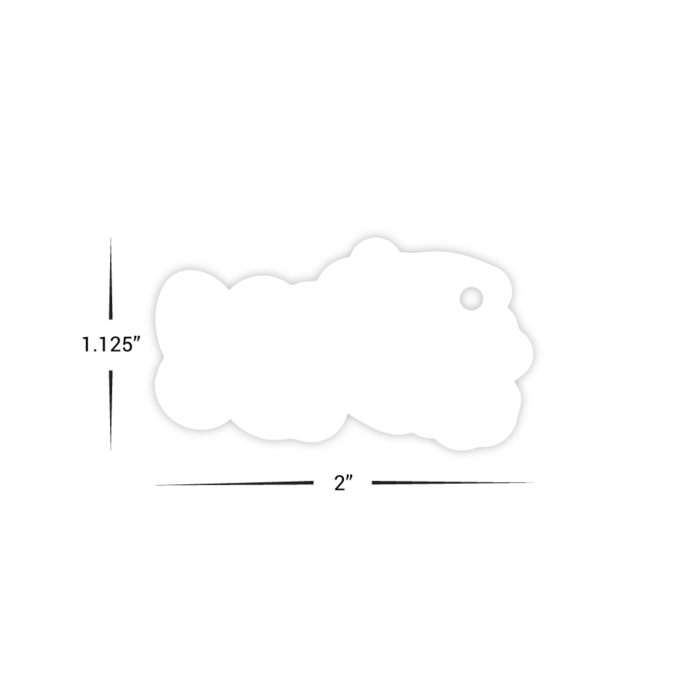 Custom Plastic 2" x 1.125" Character Shape Key Tags