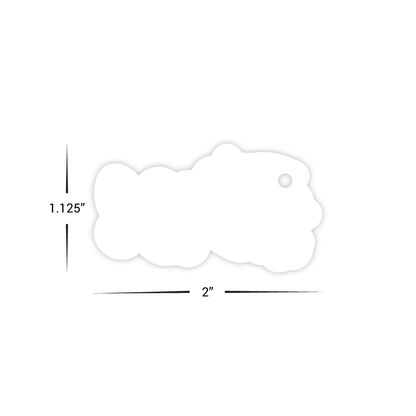 Custom Plastic 2" x 1.125" Character Shape Key Tags