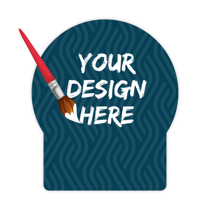 Custom Plastic 3" x 3.5" Snow Globe Shape Cards