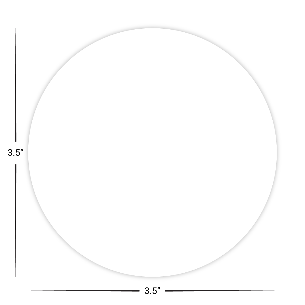 Custom Plastic 3.5" Circle Cards