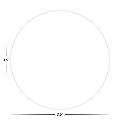 Custom Plastic 3.5" Circle Cards