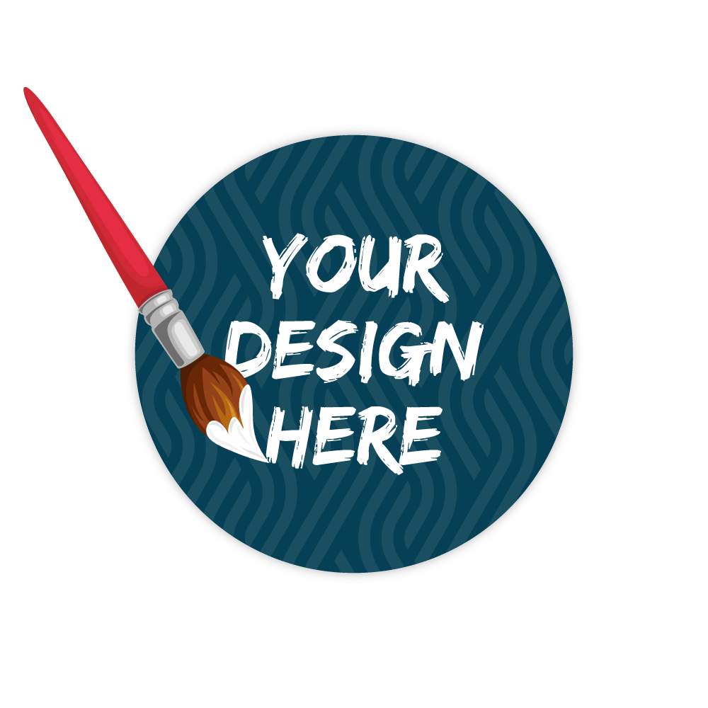 Custom Plastic 2.5" x 2.5" Circle Cards