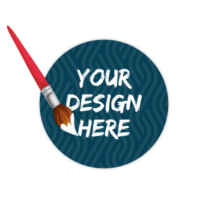 Custom Plastic 2.5" x 2.5" Circle Cards
