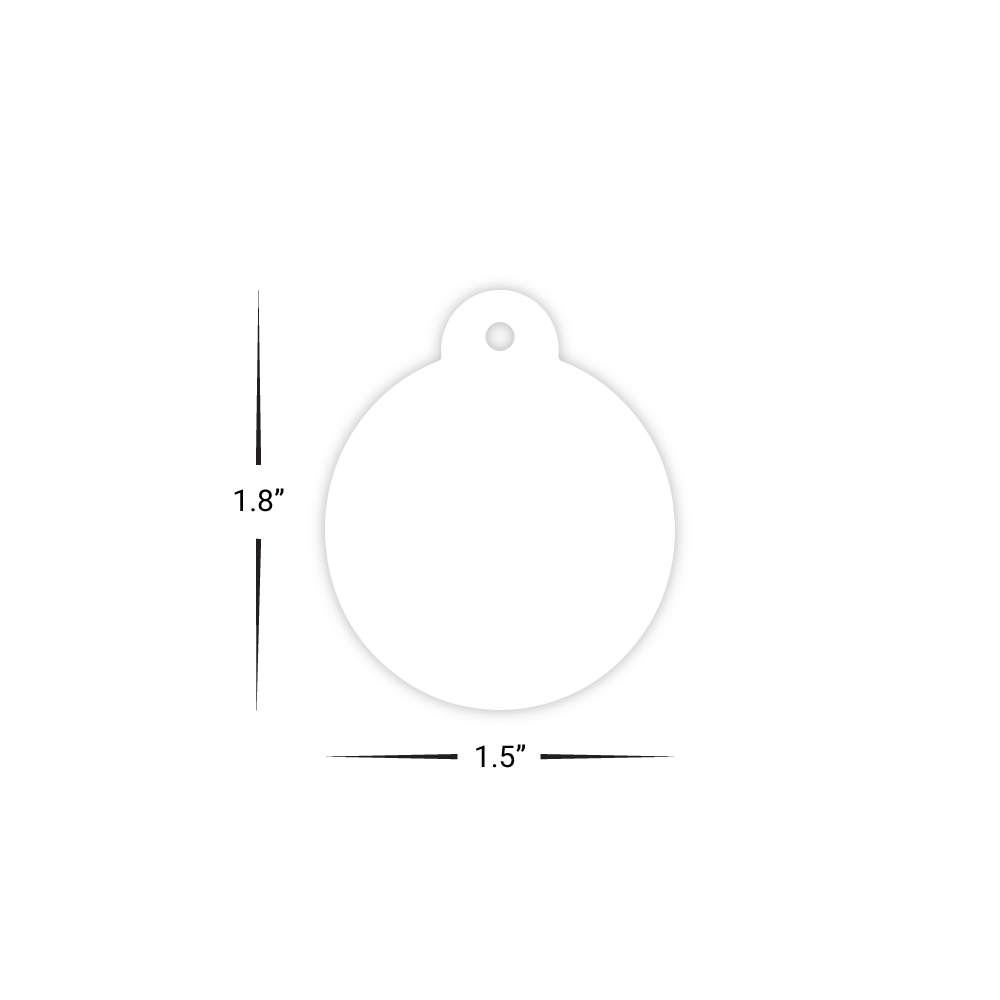 Custom Plastic 1.5" x 1.8" Ornament Shape Key Tags