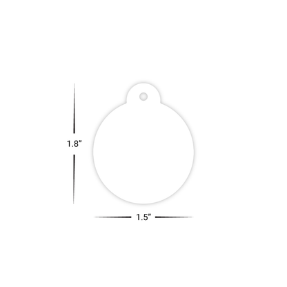 Custom Plastic 1.5" x 1.8" Ornament Shape Key Tags