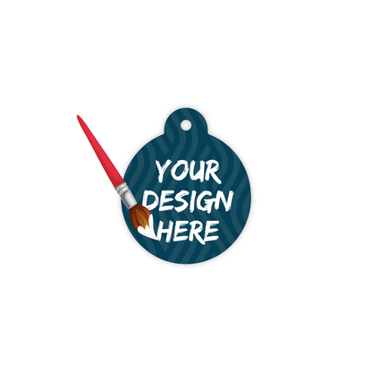 Custom Plastic 1.5" x 1.8" Ornament Shape Key Tags