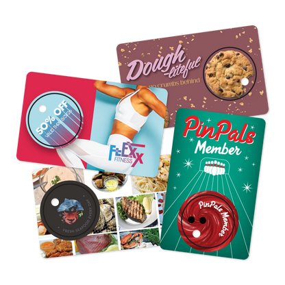 Custom Plastic 3.375" x 2.125" Punch-Out Circle Key Tag and Card Combo