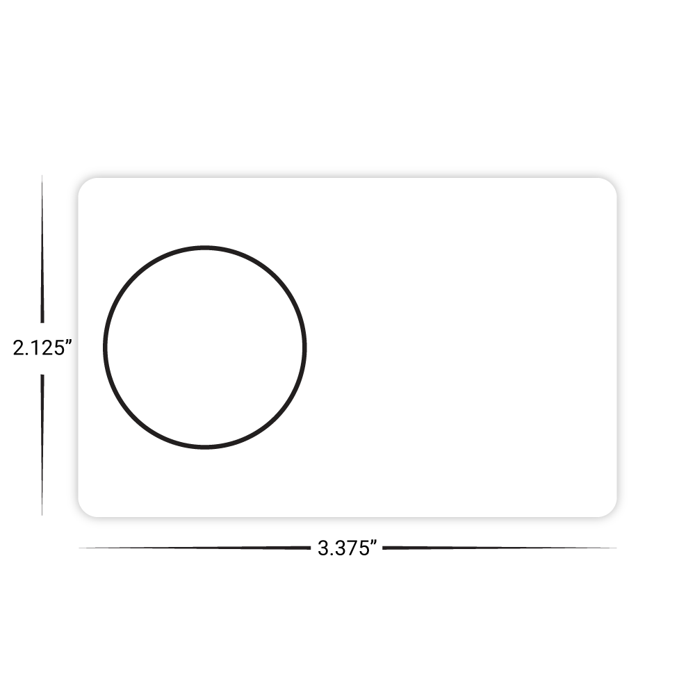 Custom Plastic 3.375" x 2.125" Punch-Out Circle Key Tag and Card Combo