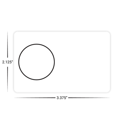 Custom Plastic 3.375" x 2.125" Punch-Out Circle Key Tag and Card Combo