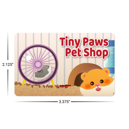 Custom Plastic 3.375" x 2.125" Punch-Out Circle Key Tag and Card Combo