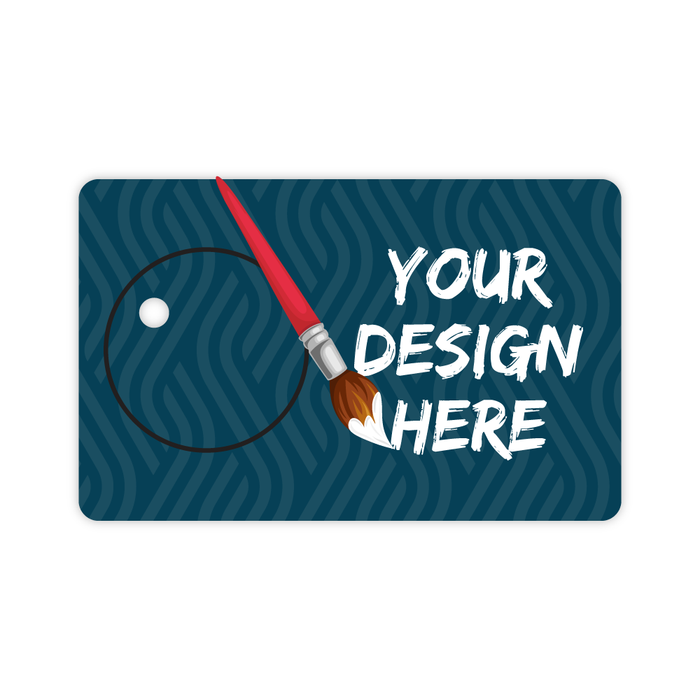 Custom Plastic 3.375" x 2.125" Punch-Out Circle Key Tag and Card Combo