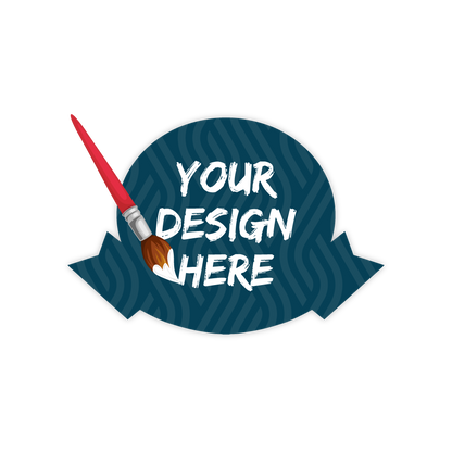 Custom Plastic 3" x 2.05 Circle Cards with Ribbon Shape