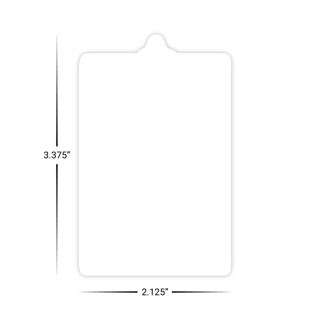 Custom Plastic 3.375" x 2.125" Clipboard Cards