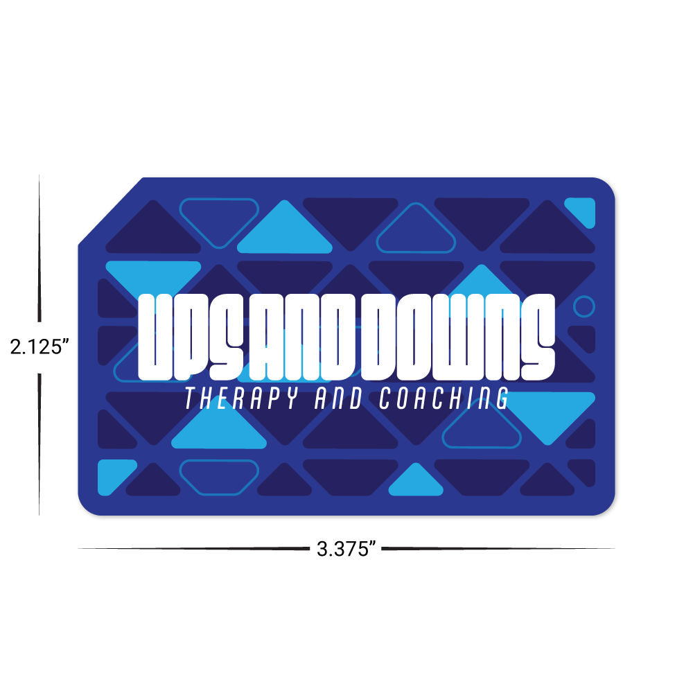 Custom Plastic 3.375" x 2.125" Clipped Corner Cards