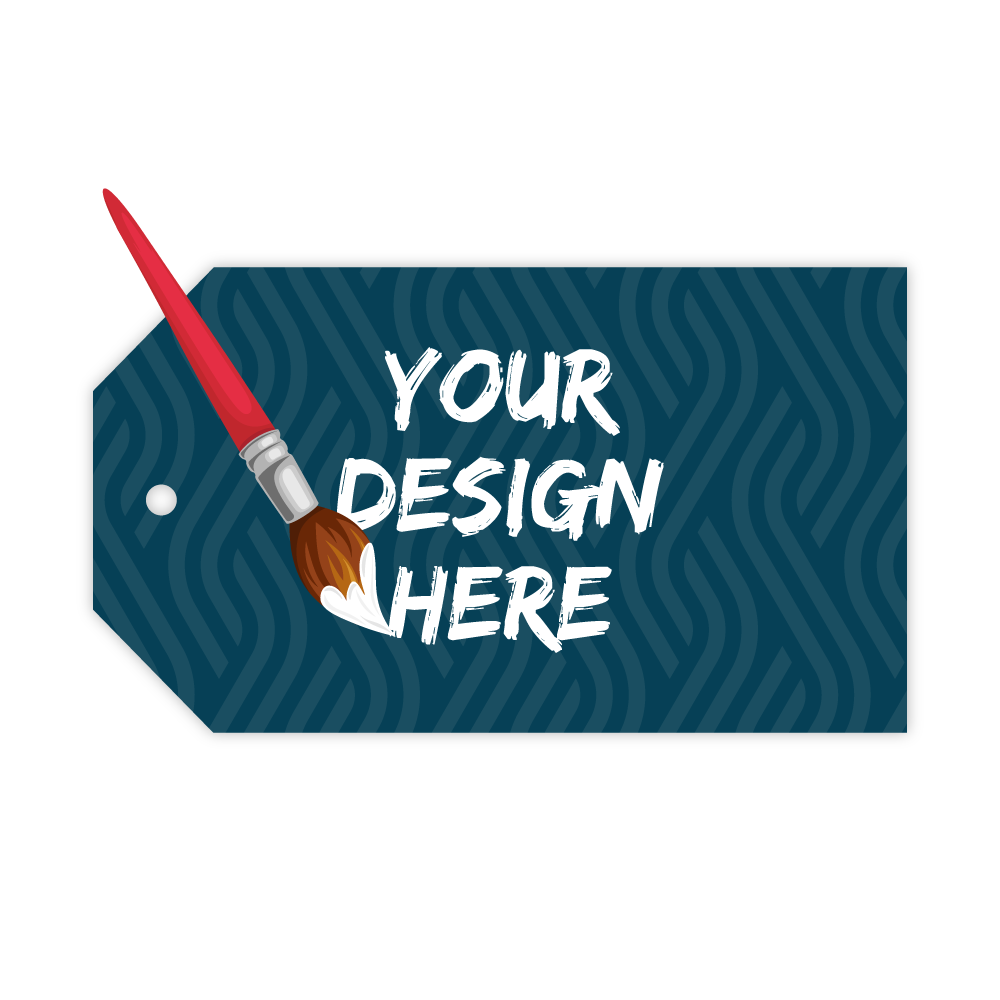 Custom Plastic 3.5" x 2" Clothing Tag