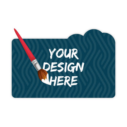 Custom Plastic 3.5" x 2.32" Cards with Cloud Corner