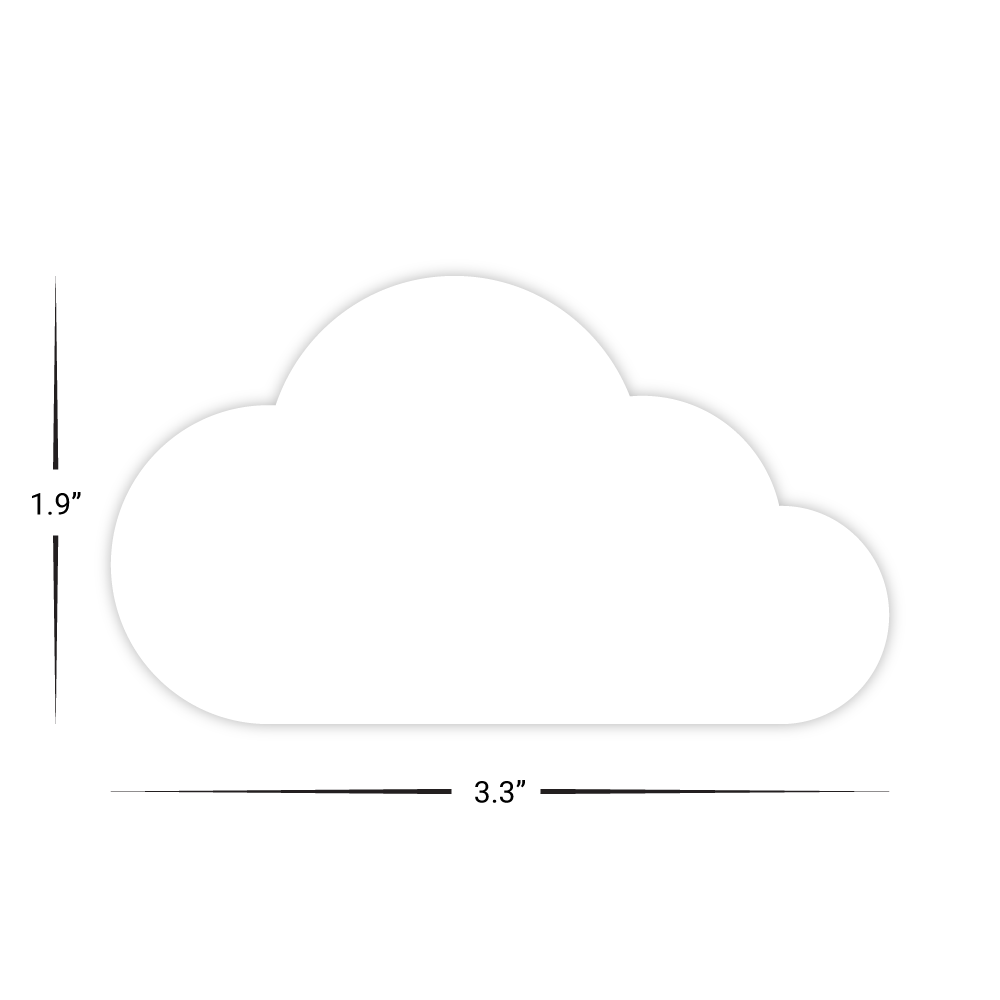 Custom Plastic 3.375" x 2.125" Cloud Cards
