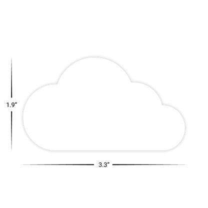 Custom Plastic 3.375" x 2.125" Cloud Cards
