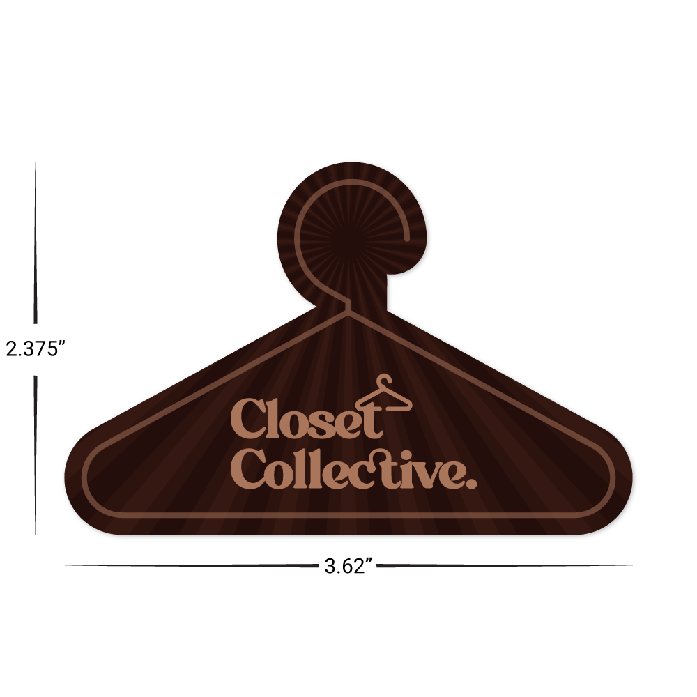 Custom Plastic 3.62" x 2.375" Coat Hanger Shape Cards