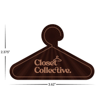 Custom Plastic 3.62" x 2.375" Coat Hanger Shape Cards