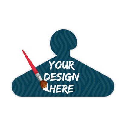 Custom Plastic 3.62" x 2.375" Coat Hanger Shape Cards