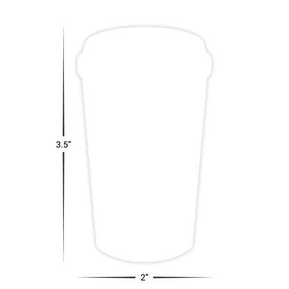 Custom Plastic 2" x 3.5" Coffee Cup Cards