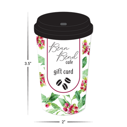 Custom Plastic 2" x 3.5" Coffee Cup Cards