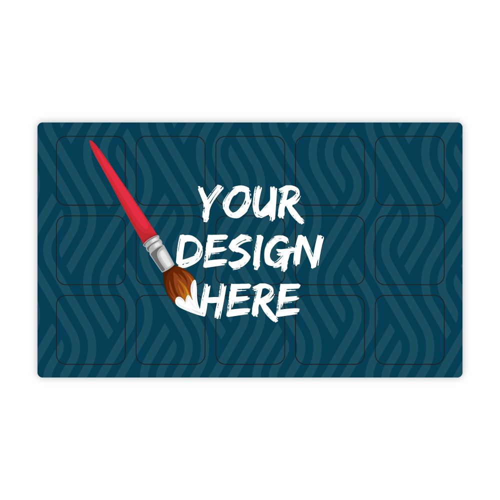 Custom Plastic Punch-Out Card - 15 1.625" x 1.625" Square Cards