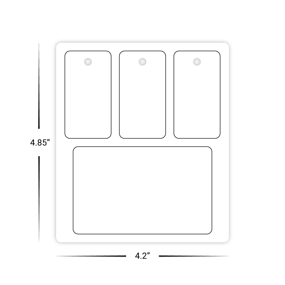 Custom Plastic Card and 3 Key Tag Combo