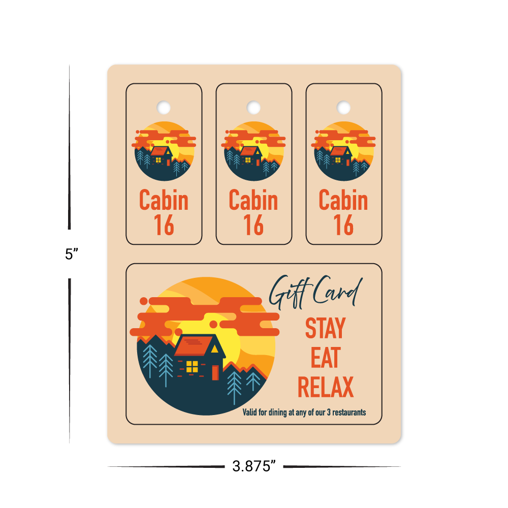 Custom Plastic Card and 3 Key Tag Combo