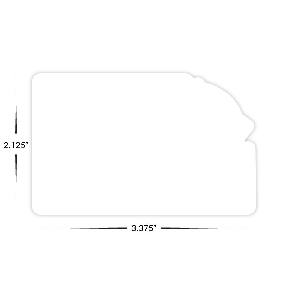 Custom Plastic 3.375" x 2.125" Corner Design Cards